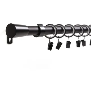 deco-raum Vorhangstange Kegel 1-läufig Ø 19 mm 300 cm Schwarz