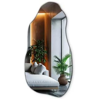 Tulup Spiegel 40x80 cm Hängendes Unregelmäßiges Fleckiges Modernes für Make-up Organisches Einzigartiges Horizontales Vertikal