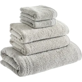 Marc O'Polo Frottierset, Grau, Textil, 5-teilig, Uni, Gots, Badtextilien, Handtuch-Sets