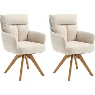 Home affaire Esszimmerstuhl Monaco, TOPSELLER! (Set, 2 St), verschiedene Gestelle wählbar, Belastbar bis 120 Kg beige
