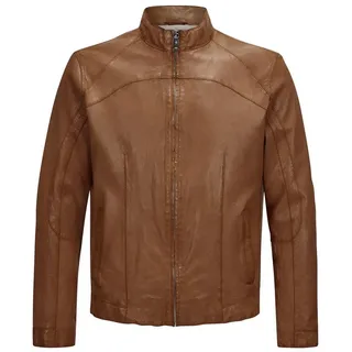 Milestone Lederjacke MSWinston Biker Blouson aus genarbtem Lammleder braun 48