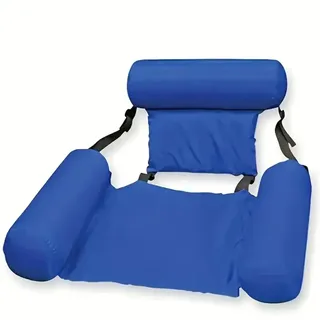 Aufblasbarer Blauer Wasserstuhl – Schwimmende Liege, Hängematte, Pool-sonnenliege, Luftbett – Schwimmbett – Strandliege – Schwimmliege – Schwimmende Wasser-sonnenliege – Aufblasbar