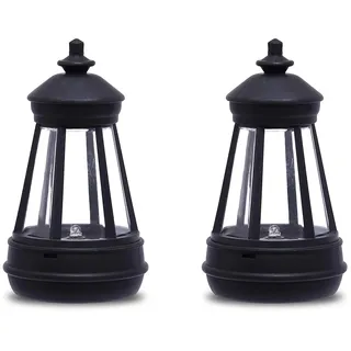 Mini Solarlampen für Außen Hängende, Solarleuchten Ersatz Mit Haken für Gartenstatue, Dekorative Hängeleuchten Mit Lichtsensor, LED Beleuchtung Outdoor für Garten Terrassen Camping (Große x 2)