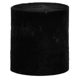 B&S Stumpenkerze Rustikkerze durchgefärbt schwarz mamoriert Ø 10 cm x 12 cm schwarz
