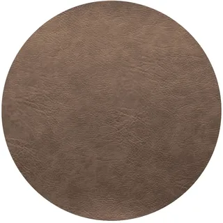 Asa Selection Tischset Vegan Leather Ø 38 cm Polyurethan Braun Nougat