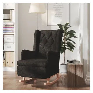 vidaXL Schaukelsessel Stoff 0 x 0 x 0 cm Schwarz