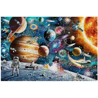BNREOZA 1 Stück Planet Quest Jigsaw Puzzle, 1000 Teile, unregelmäßige Form, Puzzle für Erwachsene, Lernpuzzle, kreatives Puzzle für Erwachsene, Kachelspiel-Puzzle, Stressabbau-Puzzlespielzeug