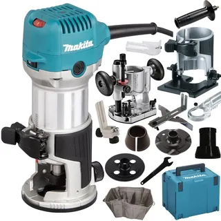 Makita RT0702CX2J  inkl. Fräsmodule + Makpac