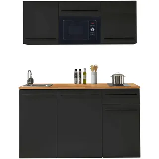 BDSK Küchenzeile Jazz 160 cm schwarz