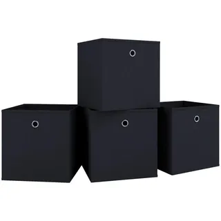 VCM Faltbox Boxas 28 x 27 x 27 cm 4-tlg. Schwarz
