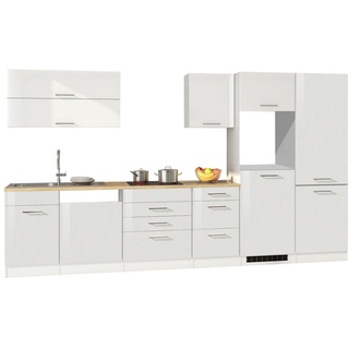 Küchenblock ROM - weiß Hochglanz - 360 cm