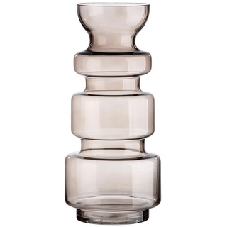 Casablanca by Gilde GILDE Deko große Vase - Moderne Blumenvase aus Glas - Herbst Deko Winter Weihnachten - Braun