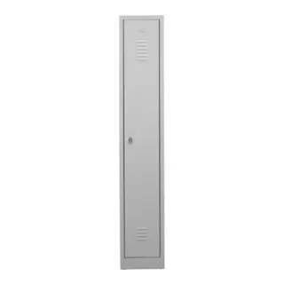 PROREGAL Garderobenspind Camel | 1-Fach| HxBxT 180x30x50 cm | Vorhängeschloss | Grau