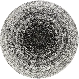 Flachwebeteppich Marie in Schwarz/Weiß Ø ca. 160cm