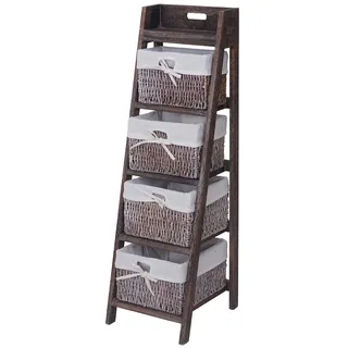 Mendler Leiterregal Goiana Standregal 101 x 30 x 0 cm Braun