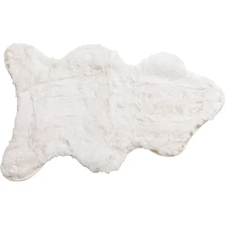 Teppich KARE DESIGN "Kunstfell Mika Creme 90x60cm", beige, B:60cm H:1mm L:90cm, Teppiche, Teppich