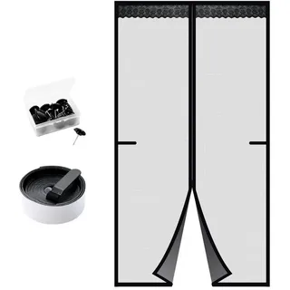 EXTSUD Fliegengitter Tür 110 x 220 cm Schwarz