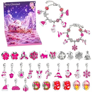 CLTYQ Schmuck-Adventskalender Schmuck-Adventskalender Weihnachtskalender Teenager Mädchen Kinder, DIY Adventskalender Inhalt Kinder Frauen Schmuck Armband