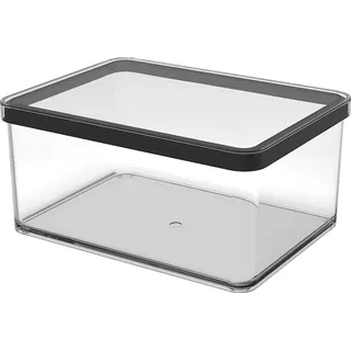 Rotho Loft rechteckig transparent/schwarz 20,0 x 15,0 x 9,6 cm 2,25 l