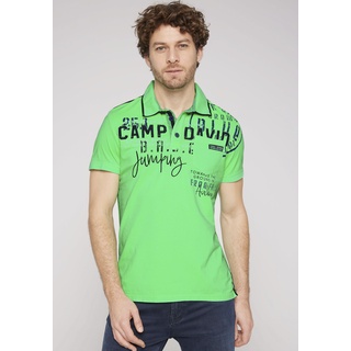 Poloshirt CAMP DAVID Gr. XXL, grün (electric green) Herren Shirts Kurzarm mit Tapes auf den Schultern