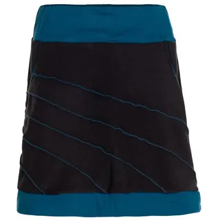 Vishes Minirock Thermorock warmer Damen Winterrock kurz Minirock aus ECO-Fleece Hippie, Goa, Retro Style schwarz 44