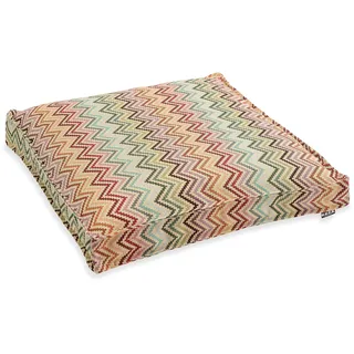 H.O.C.K. Maribel Outdoor Kissen inkl. Füllung Sitzkissen Dekokissen bunt Multi Zick-Zack Boho (50x50x5cm)