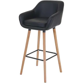 MCW Barhocker Vaasa T381-1 rund Kunstleder 2er Set  schwarz