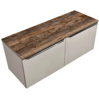 Lomadox Waschtischunterschrank 4 Auszüge 120,4 x 48,5 x 46 cm Taupe