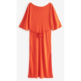 Next One-Shoulder-Kleid Asymmetrisches Kleid mit U-Boot-Ausschnitt (1-tlg) orange 36