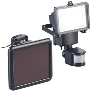 Luminea Solar Scheinwerfer: Solar-LED-Wand-Fluter für außen, mit PIR-Sensor, 12 W, 750 Lumen, IP44 (Solarstrahler mit Bewegungsmelder, Bewegungsmelder außen, Hausnummer)