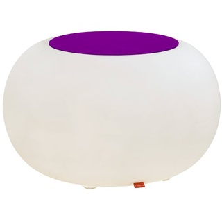 Moree Bubble Indoor LED Beistelltisch / Hocker Filzauflage violett