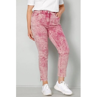 MIAMODA Regular-fit-Jeans 7/8-Jeans Slim Fit farbiger Vintage Look 5-Pocket rosa 31