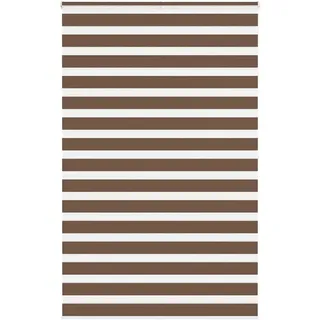 vidaXL Doppelrollo Zebrarollo 136 x 200 cm Braun