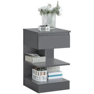 SoBuy Nachtschrank FBT49 39 x 39 x 65 cm Grau