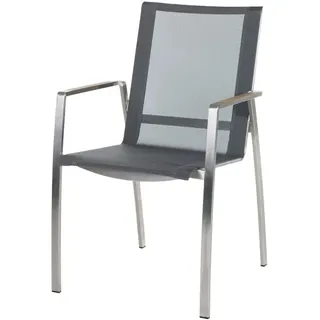 Diamond Garden Venedig Stapelstuhl 56,5 x 46 x 92 cm schwarz/silber