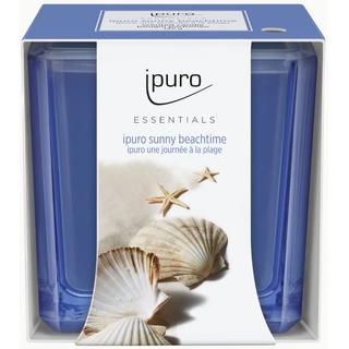 ipuro - dekorative ipuro sunny beachtime Duftkerze - minimalistische & puristische Duftkerzen im Glas - intensive Duftkerzen mit spritzigen & frischen Noten - stilvolle Kerze 125 g