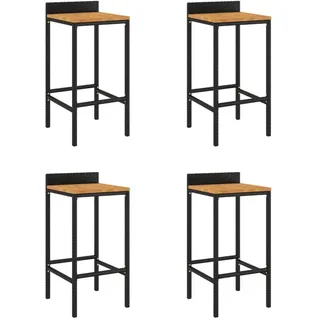 vidaXL Barhocker 4 Stk. Schwarz