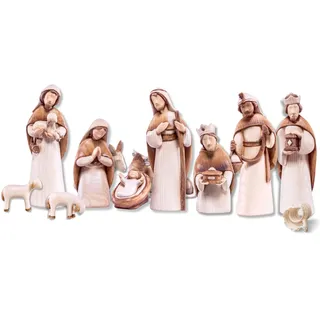 Akantus Krippenfiguren aus Holz: 11er Set (10 cm)