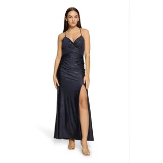 Vera Mont Abendkleid Glitzer-Look Blau 36