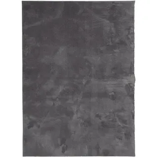 vidaXL Teppich HUARTE Kurzflor Weich und Waschbar Anthrazit 160x230 cm