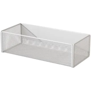 JISADER Klebriger Metallkorb Organizer Kleber Korb Organizer Halter Multi -Gebrauch Kleber Gewürzregal für den Kühlschrank für den Haushalt, Weiß
