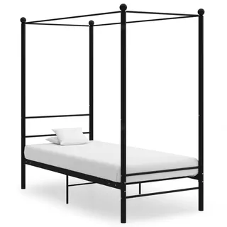 vidaXL Himmelbett 90 x 200 cm Schwarz