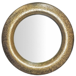 Casa Padrino Spiegel Luxus Spiegel Gold Ø 120 cm - Runder Glasfaser Wandspiegel - Wohnzimmer Spiegel - Garderoben Spiegel - Luxus Kollektion