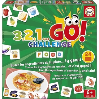 Educa - 3,2,1 GO Challenge Food ¿Quieres Matar el gusanillo?, de 2 a 5 Jugadores, +6 años (19392) EDUCA