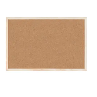 Bi-Office Pinnwand MC030012010, 60 x 40 cm, aus Naturkork, mit Holzrahmen- braun