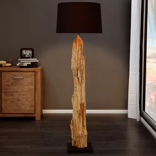 Standlampe 175cm Moderne Handarbeit Treibholz Leinen Wohnzimmer Schlafzimmer