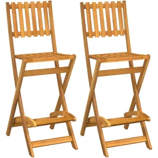 vidaXL Garten-Barhocker 2 Stk. Klappbar 0 x 0 x 0 cm braun