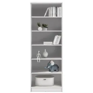 Bega Consult Schieberegal Regal Optimus weiß 5 Einlegeböden 6 Fächer Standregal weiß