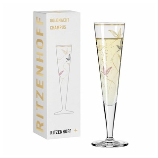 Ritzenhoff Champagnerglas Goldnacht Champagner 017, Kristallglas, Made in Germany bunt