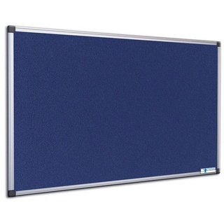 Master of Boards Pinnwand Filz-Pinnwand mit Aluminium-Rahmen Blau, Tafel erhältlich in 5 Größen blau 120 cm x 150 cm